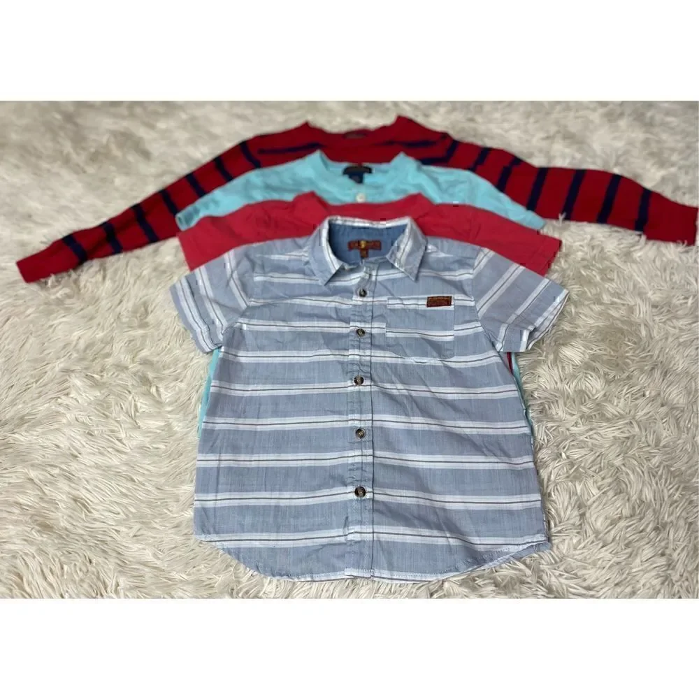 Boys Toddler 5 piece size 3T Short Sleeve & Long Sleeve shirt lot by Polo Ralph